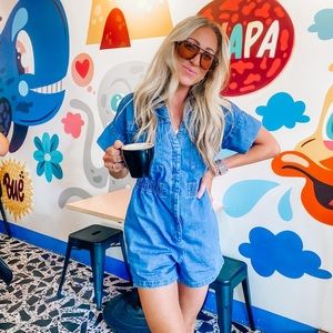 Nasty Gal Denim Romper